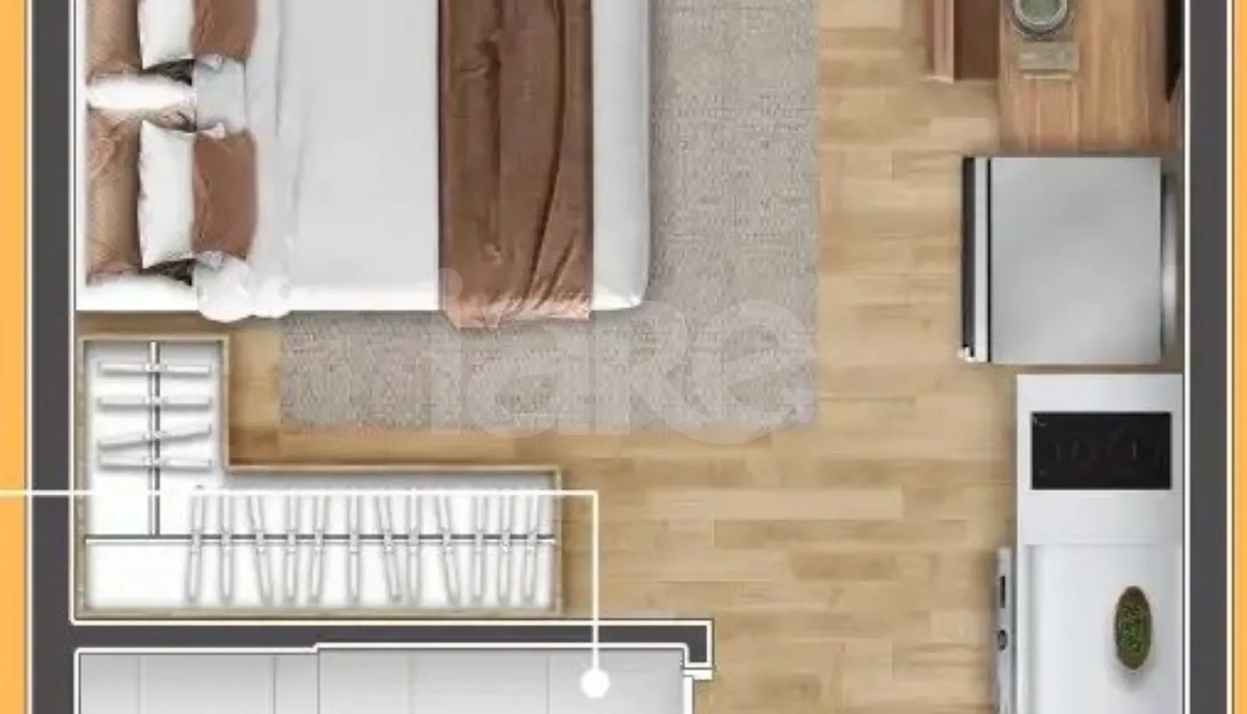 Planta — Studio 16,85 m²