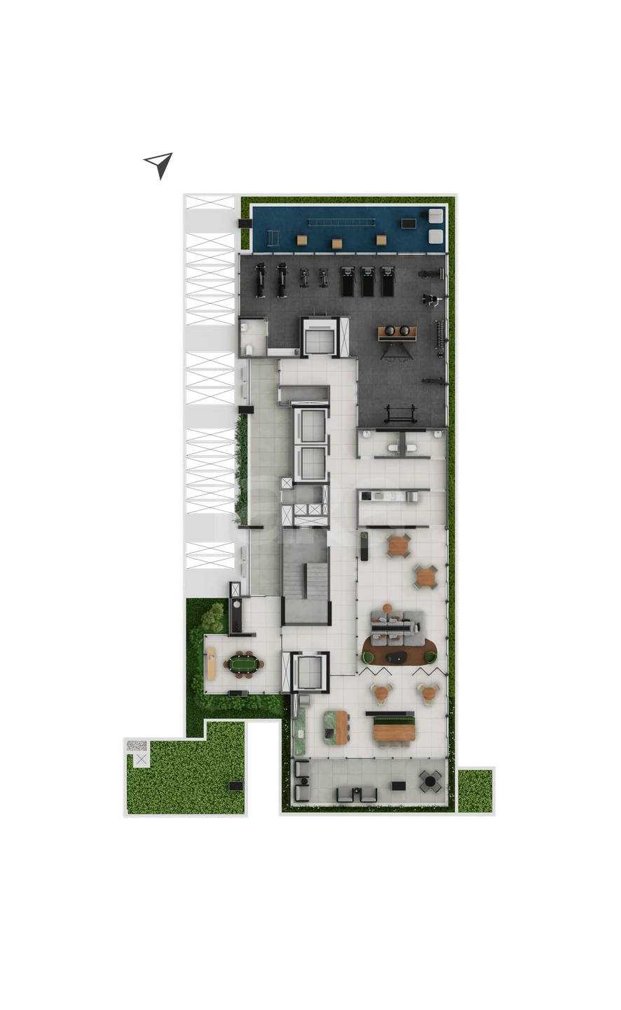 Planta — Implantação 1º pavimento