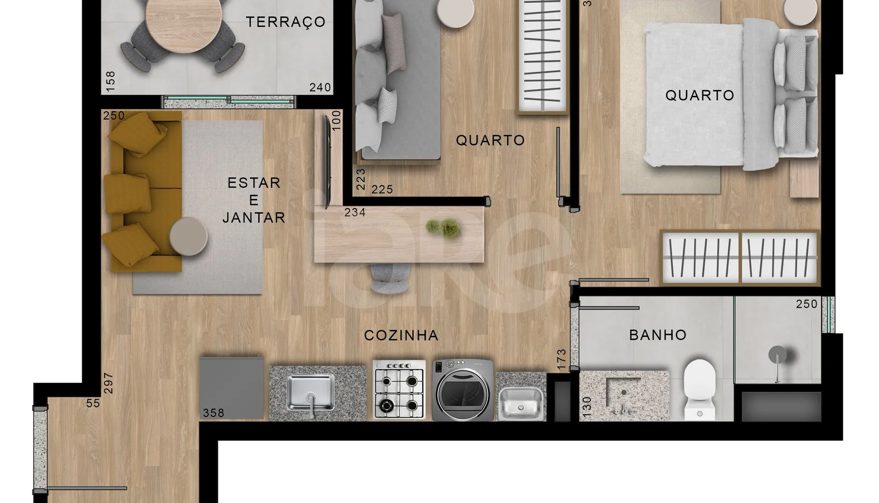 Planta — Apartamento 50,15 m²