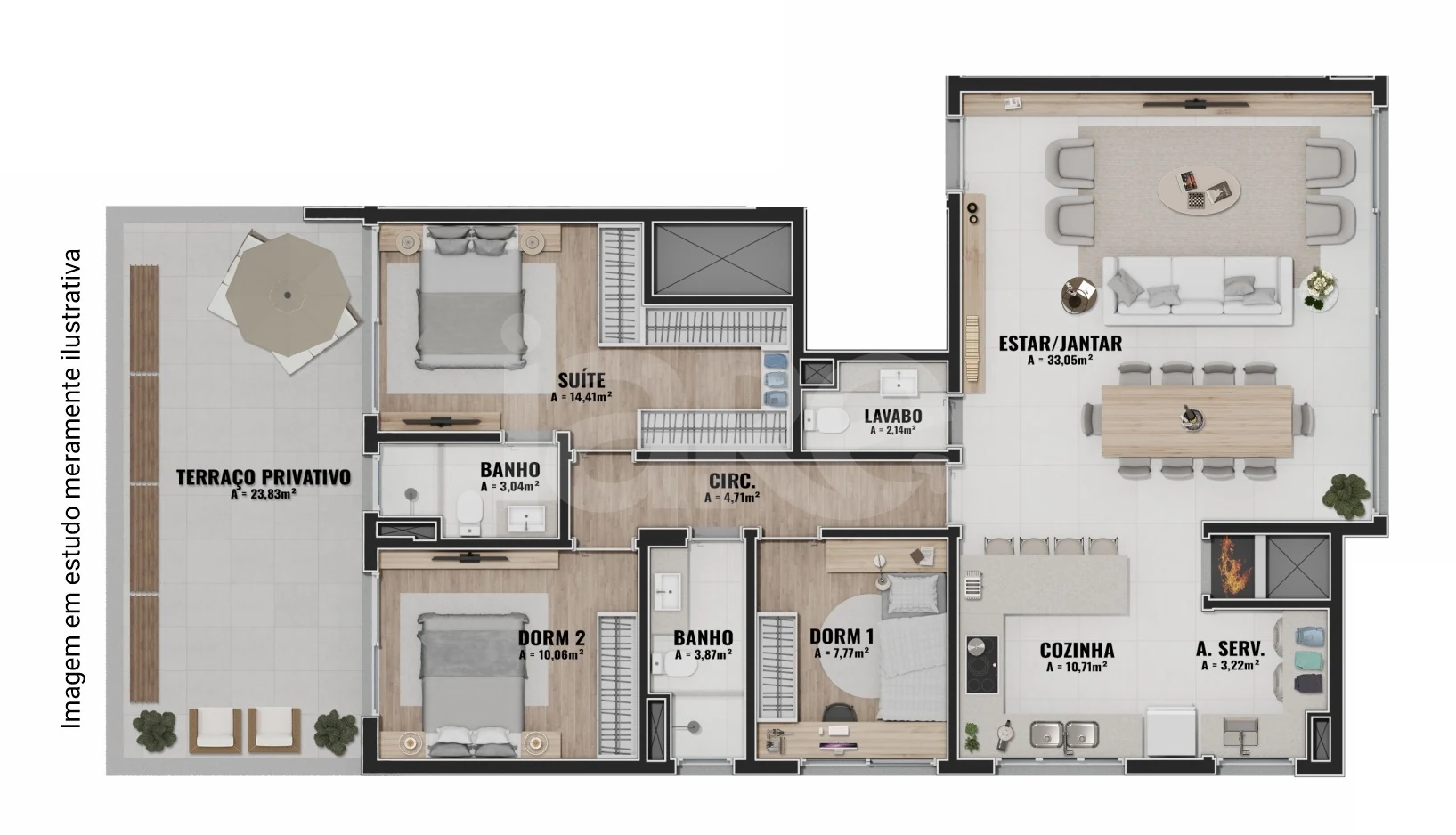 Planta — Garden 137,64 m²