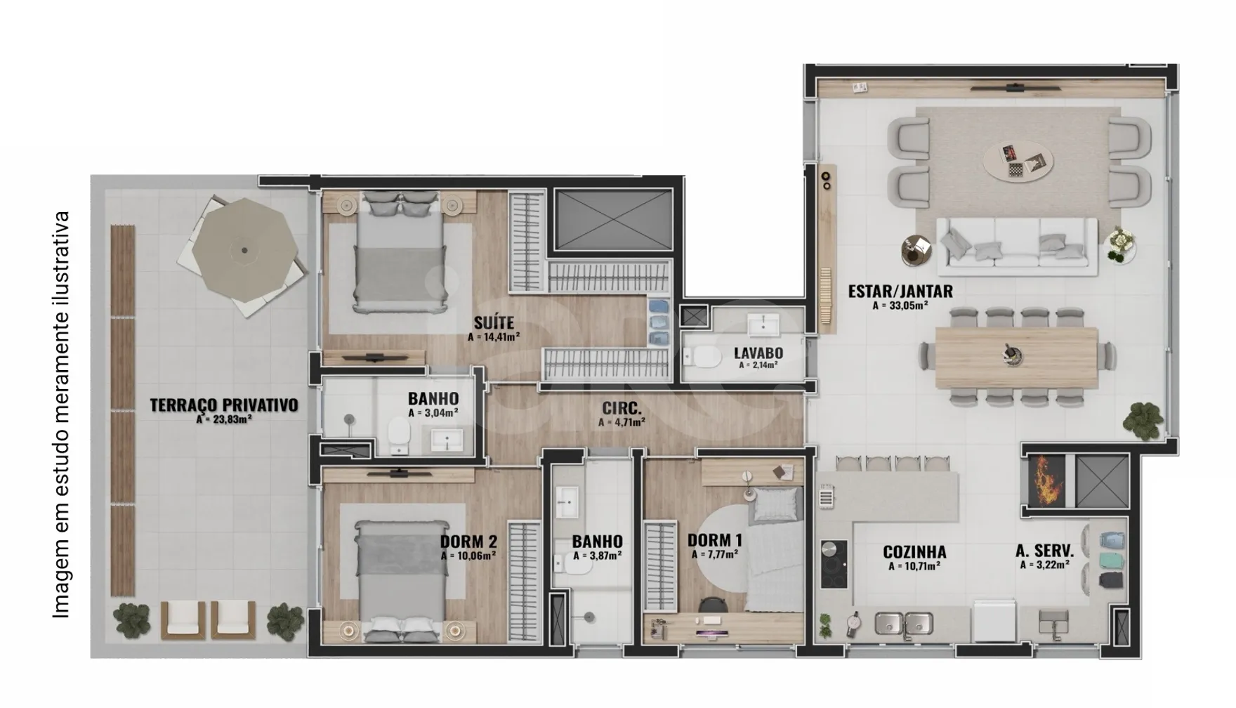 Planta — Garden 137,64 m²