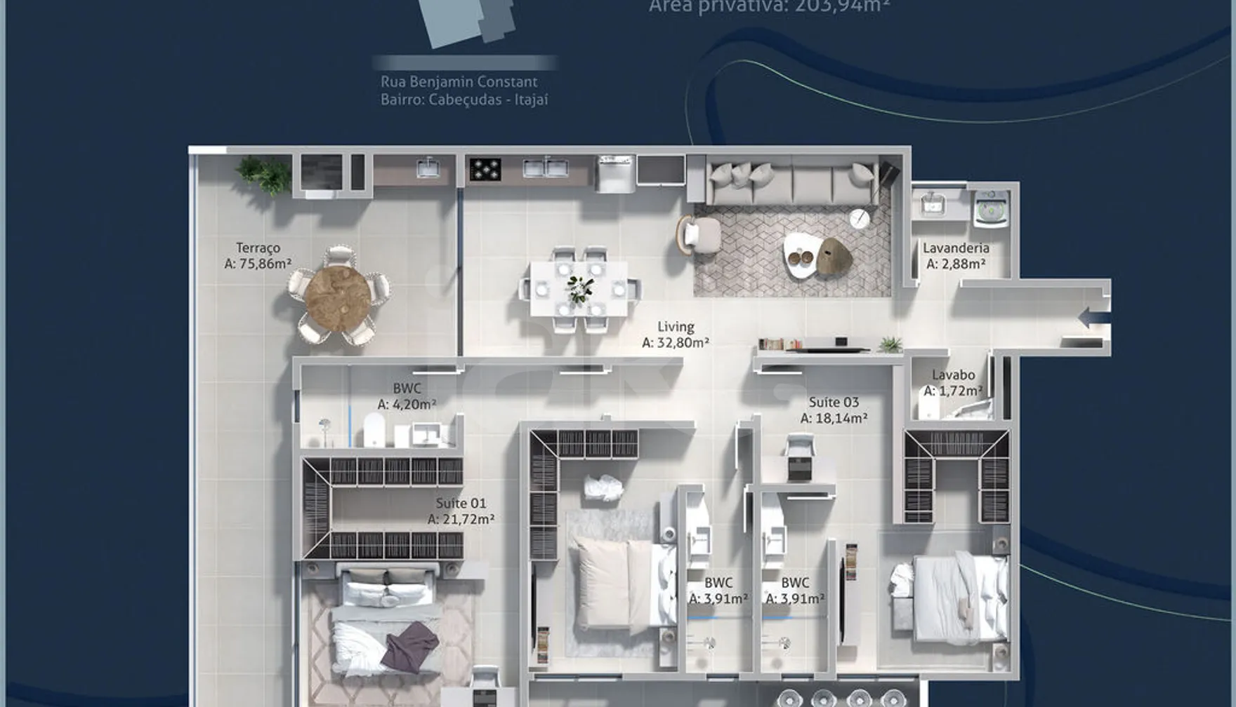 Planta — Garden 203,94 m²