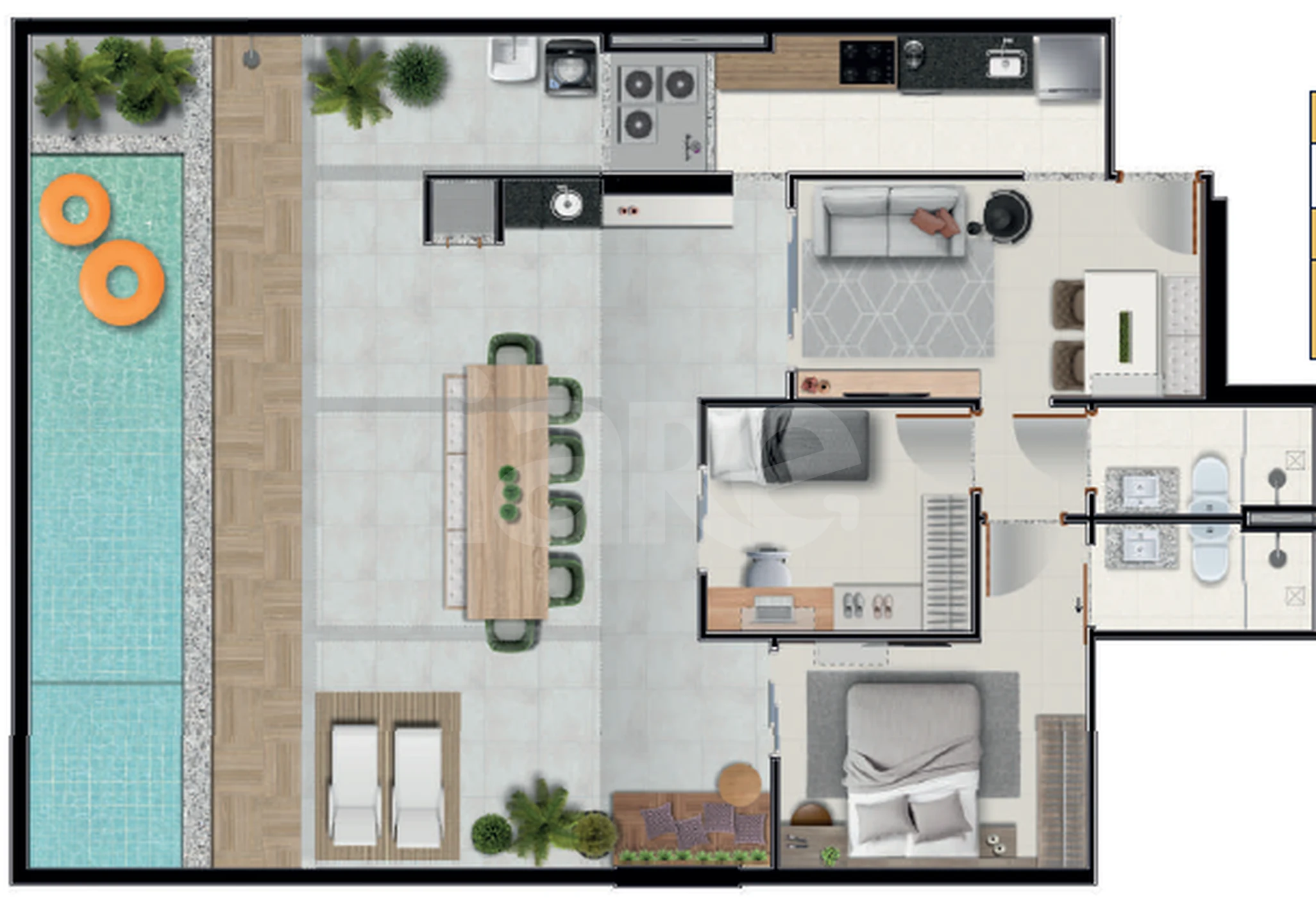 Planta — Garden 121,35 m²