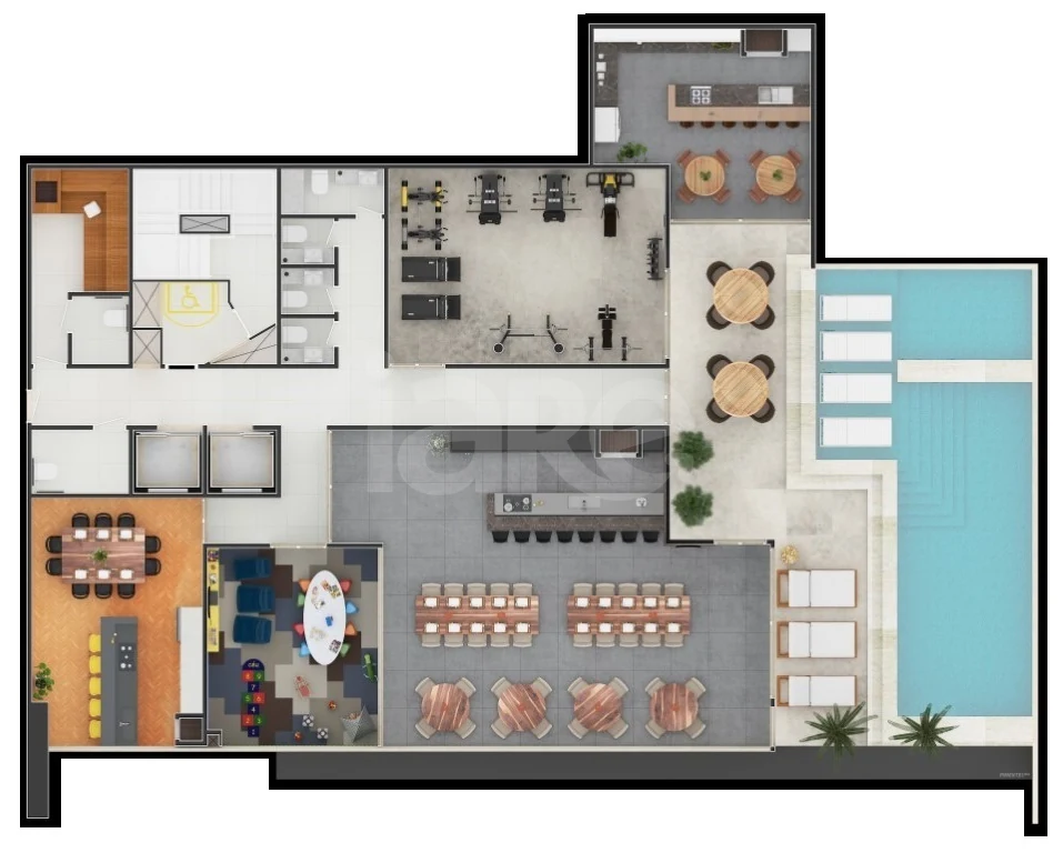 Planta — Pavimento lazer