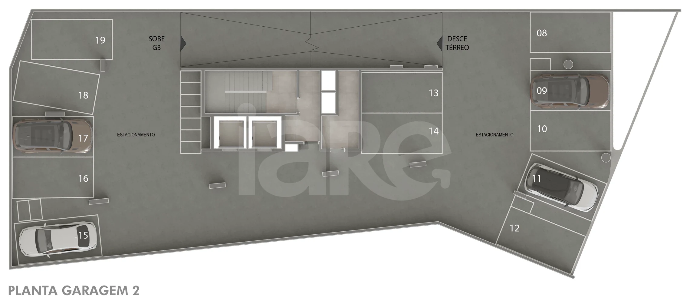 Planta — Pavimento garagem 02