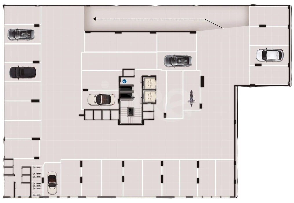 Planta — Pavimento garagem 1