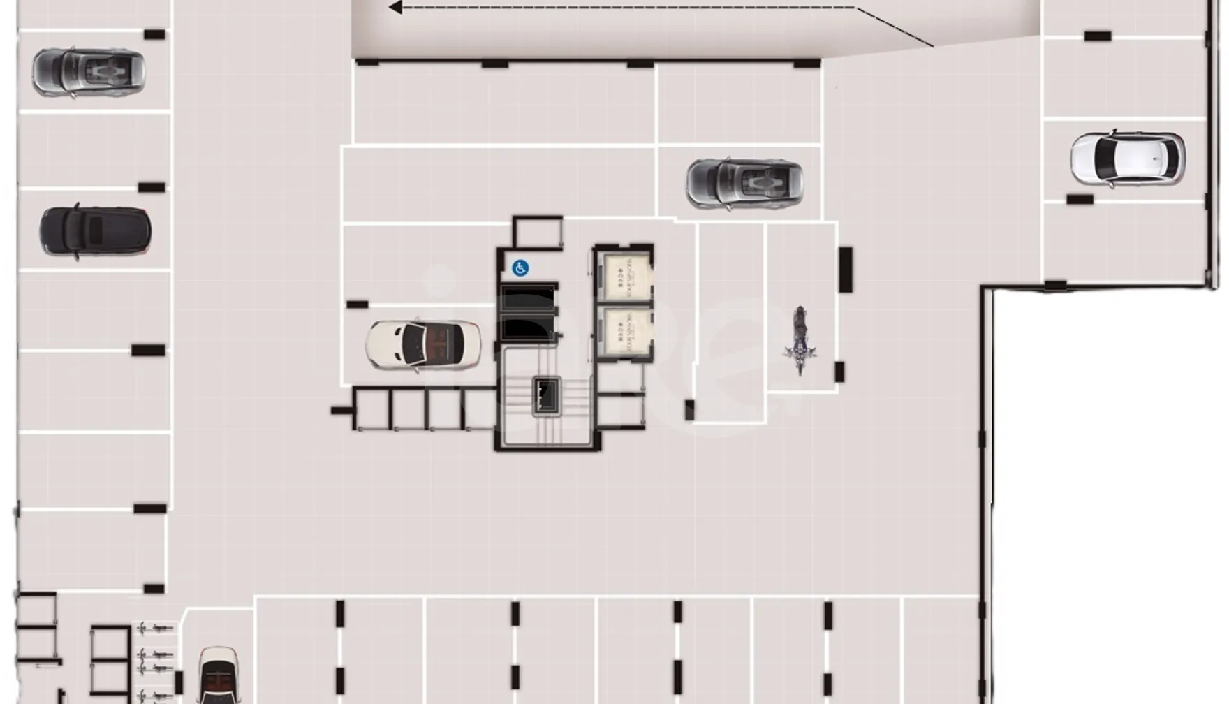 Planta — Pavimento garagem 1