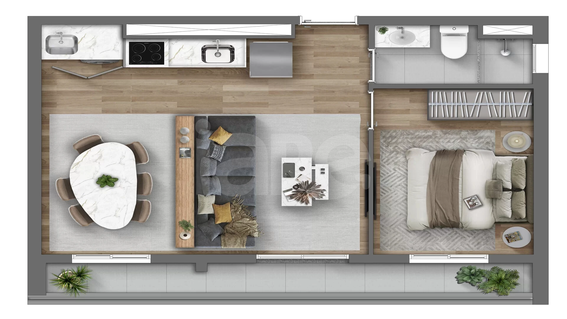 Planta — Garden 37,93 m²