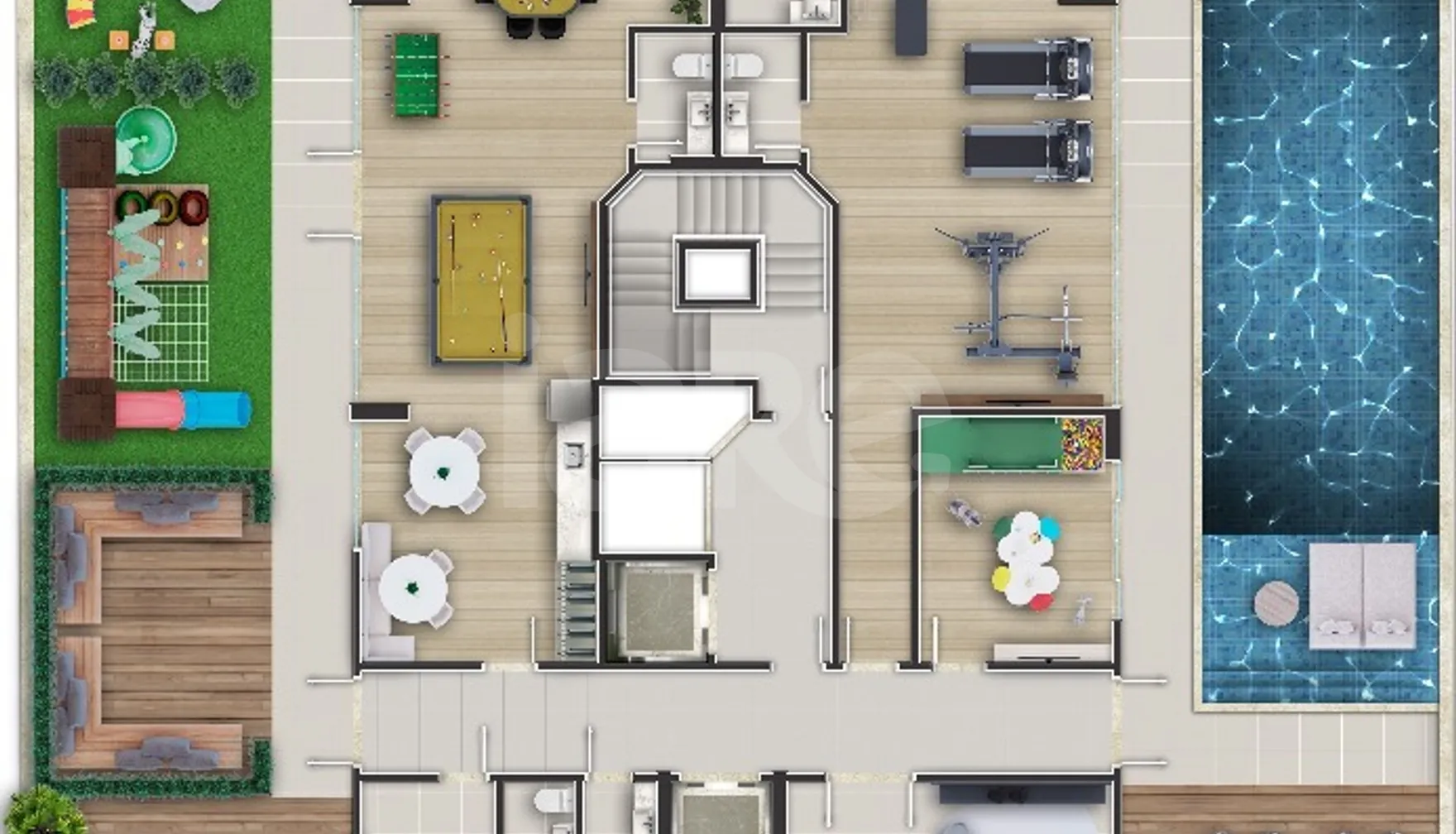 Planta — Pavimento lazer