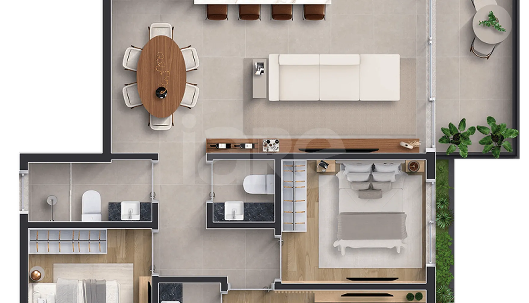 Planta — Apartamento 95,27 m²