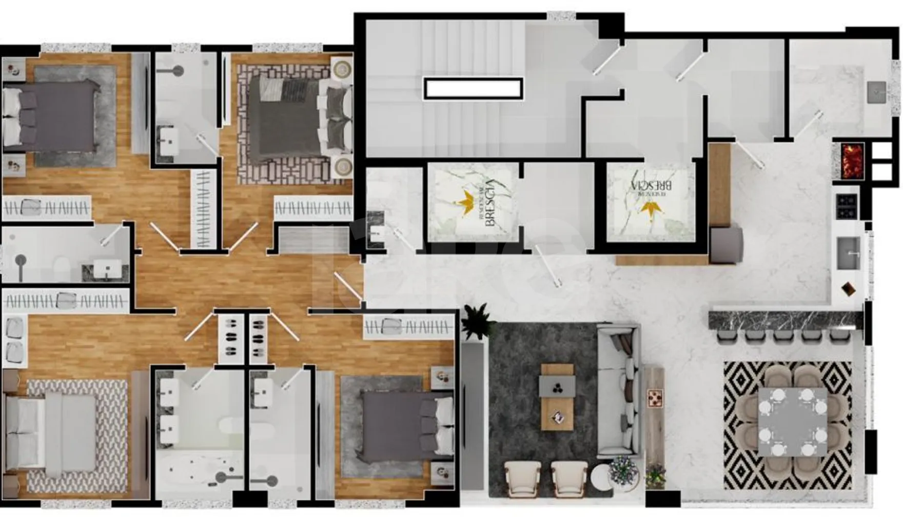 Planta — Apartamento 170,6 m²