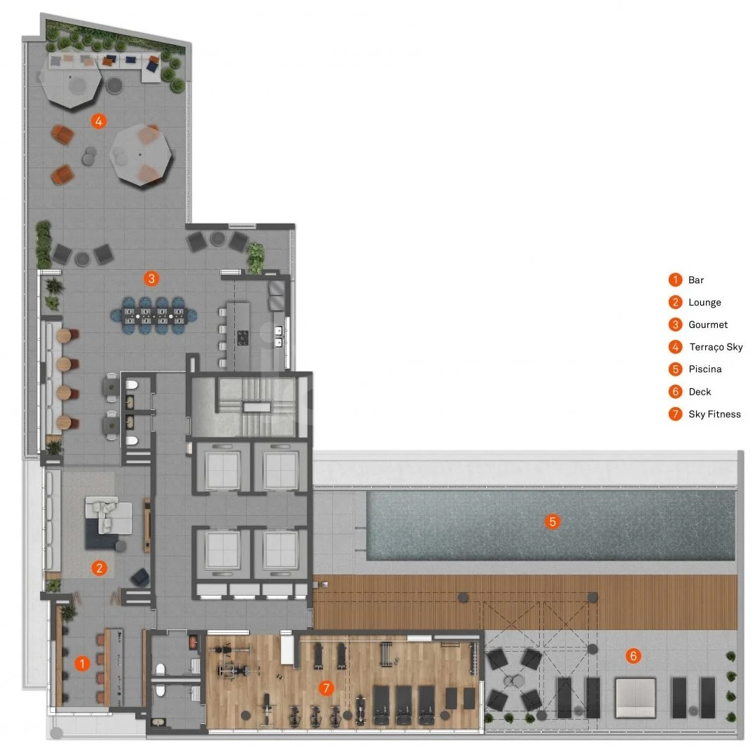 Planta — Implantação 25º pavimento