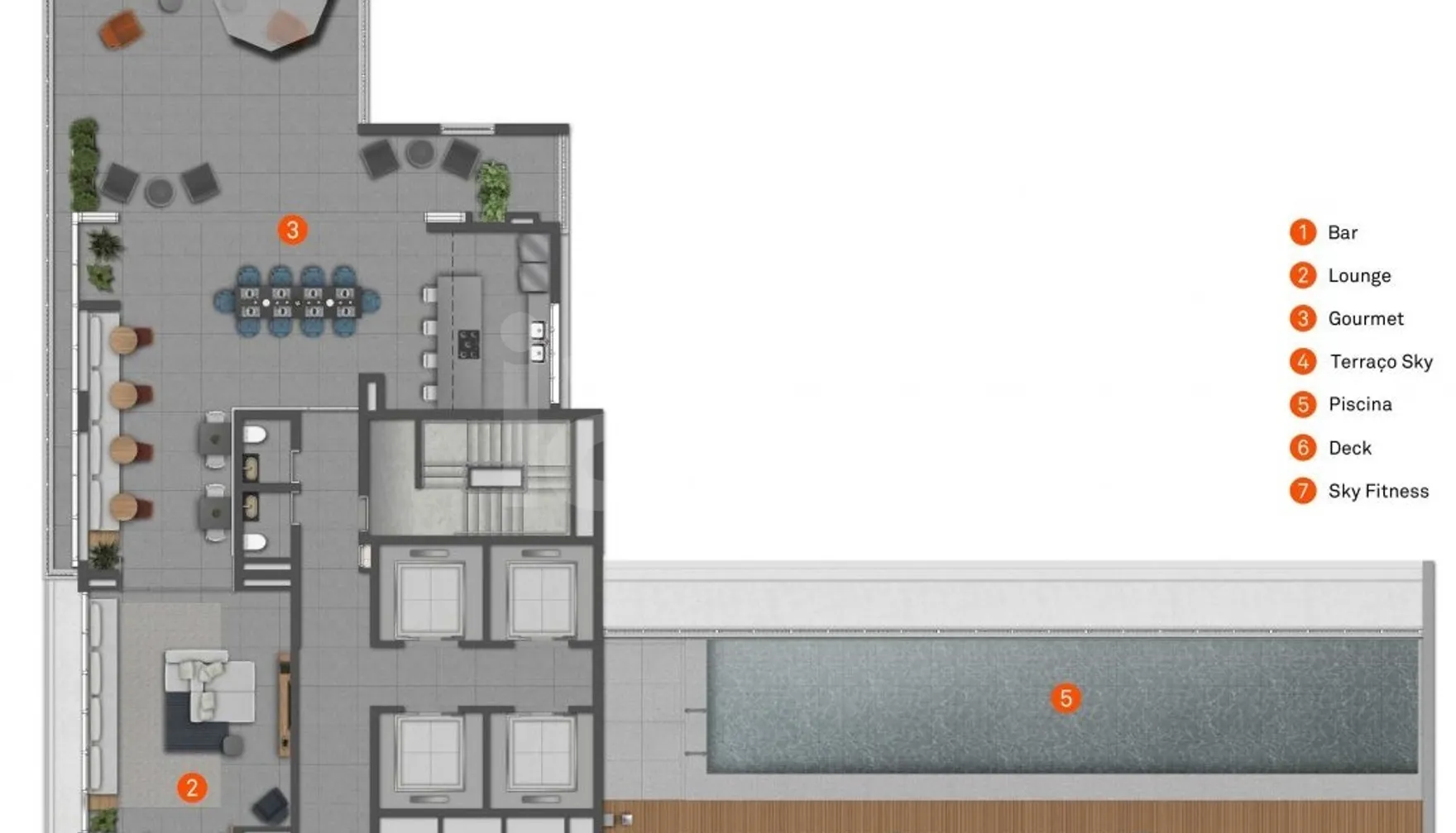 Planta — Implantação 25º pavimento