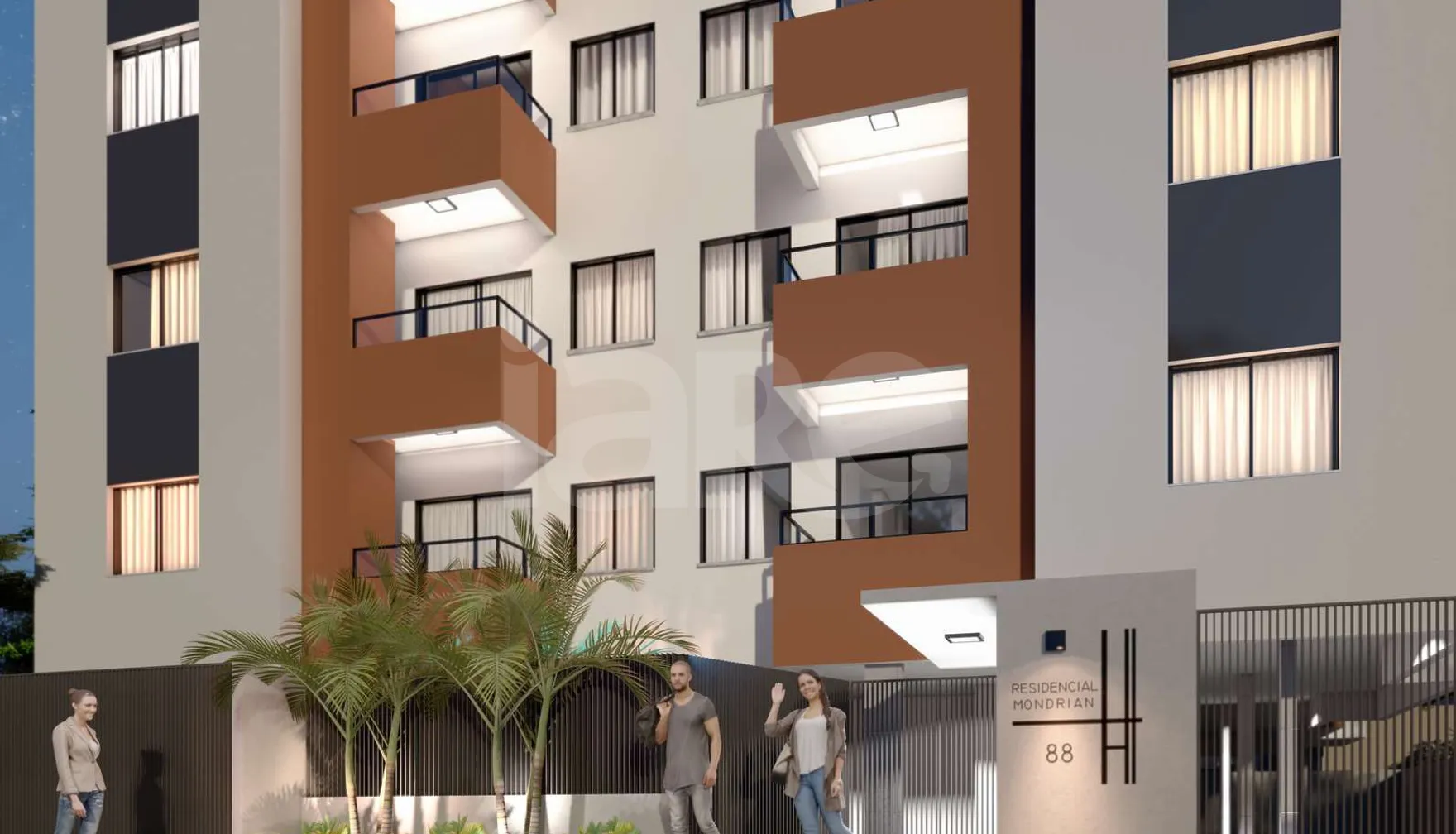 Mondrian - Apartamento com 69,84 m², em Nova Palhoça — foto 3