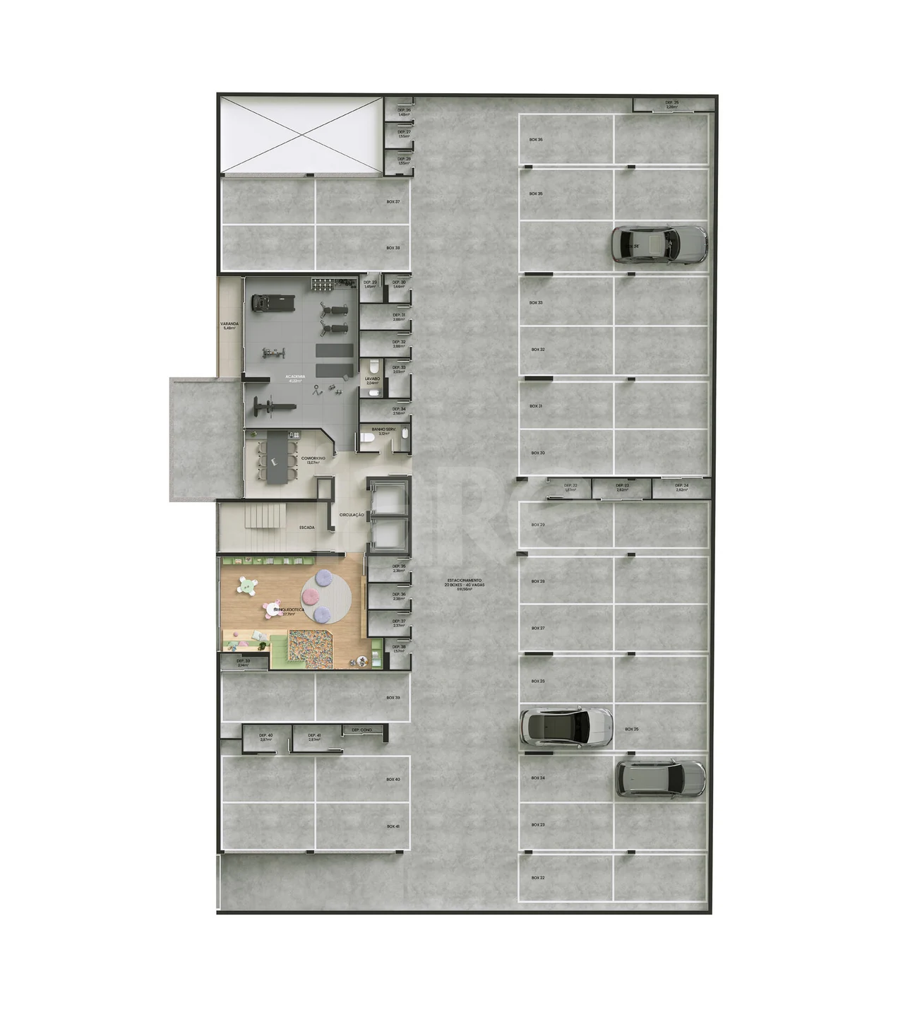 Planta — Pavimento garagem
