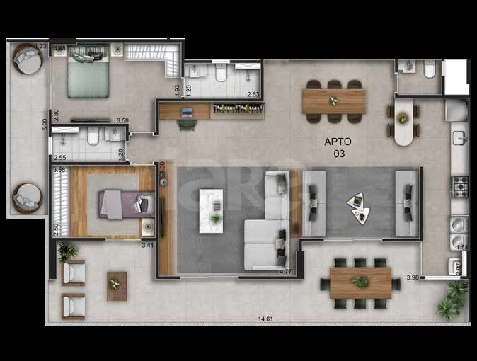 Planta — Garden 148,27 m²