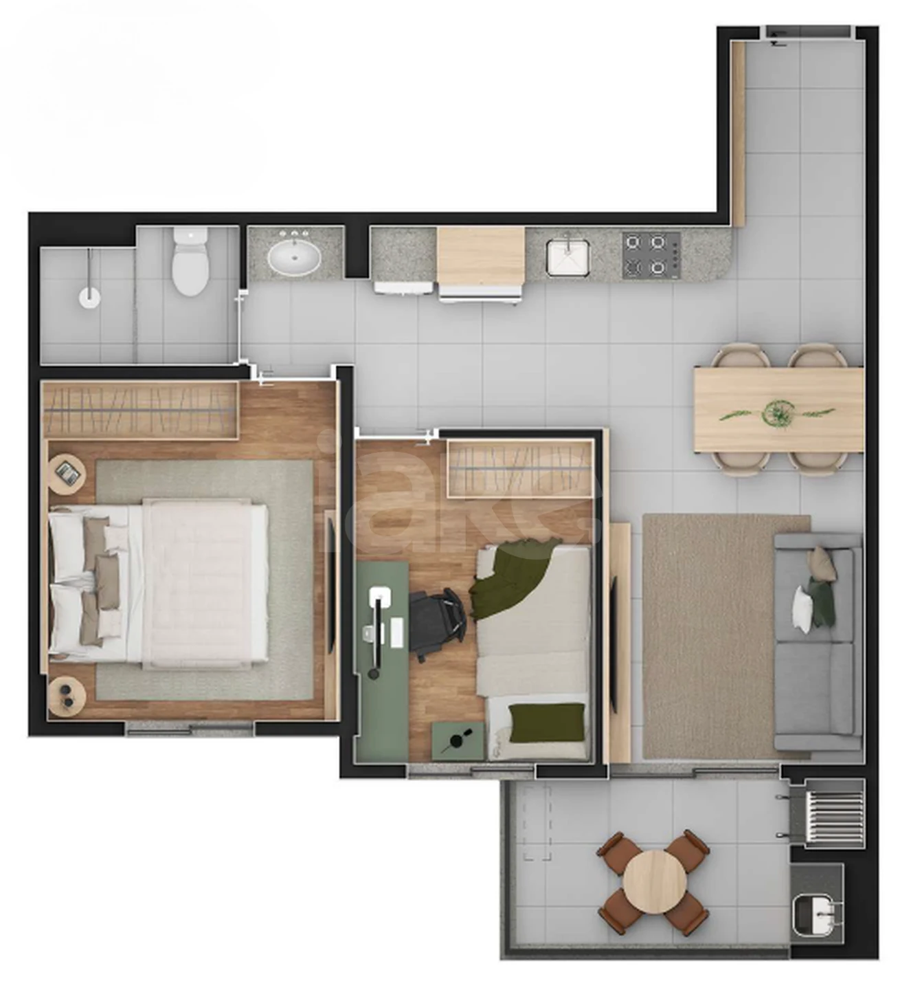 Planta — Garden 50,47 m²