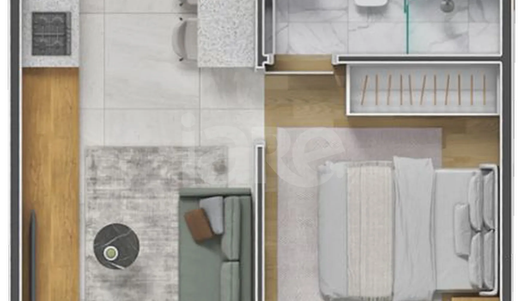 Planta — Apartamento 31,88 m²