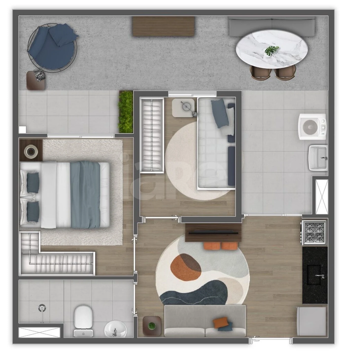 Planta — Garden 47 m²