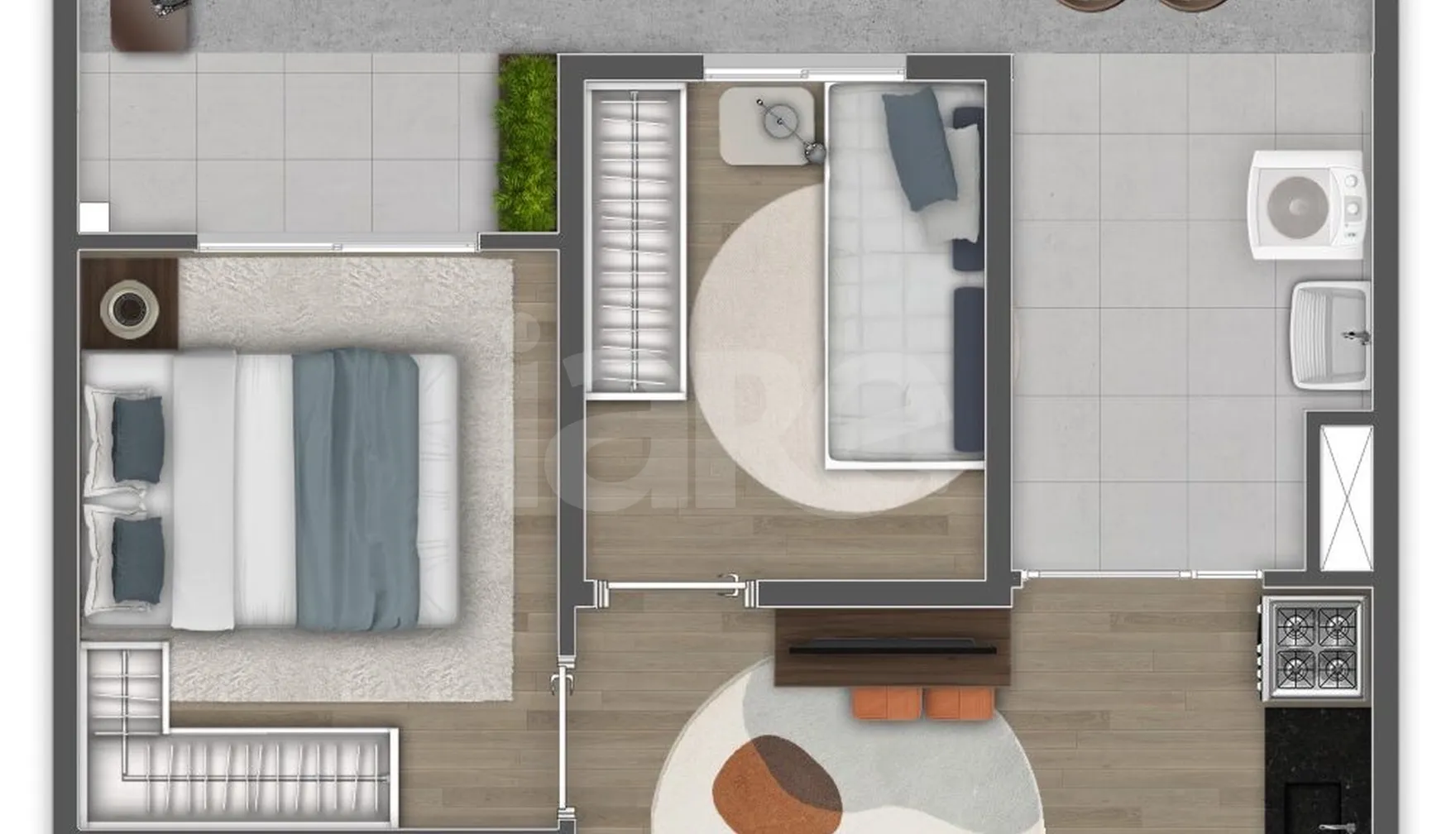 Planta — Garden 47 m²