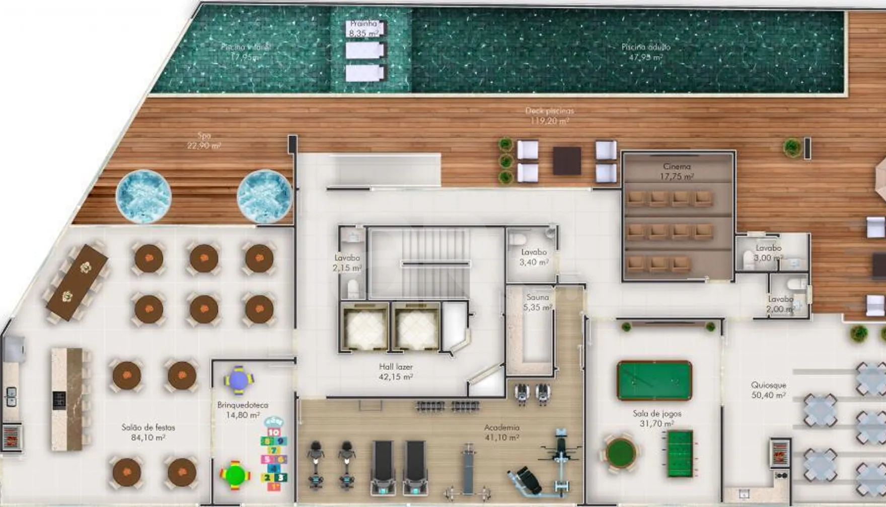 Planta — Pavimento lazer