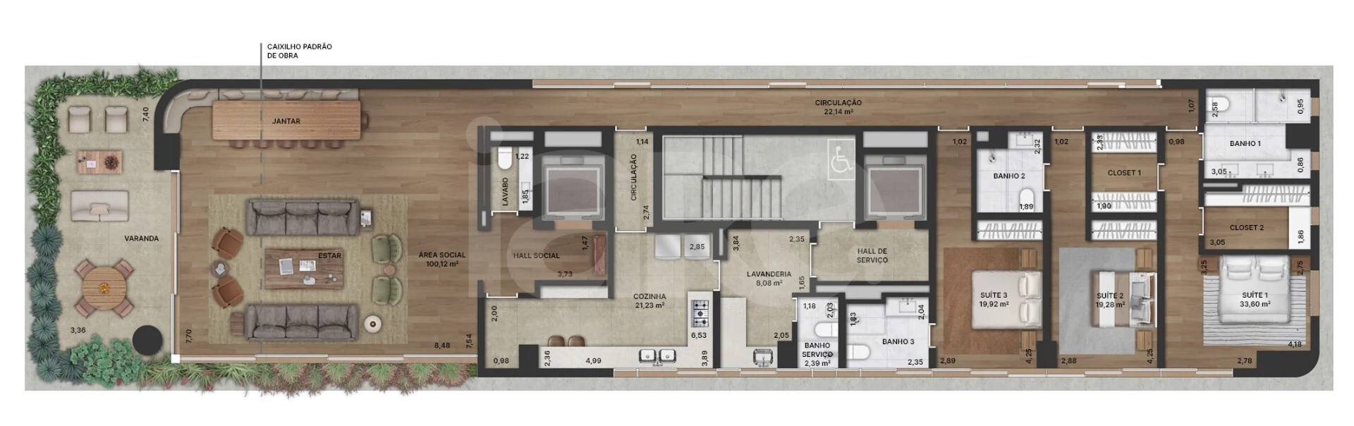 Planta — Apartamento 277,93 m²