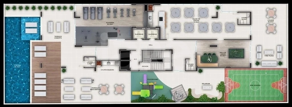 Planta — Pavimento lazer