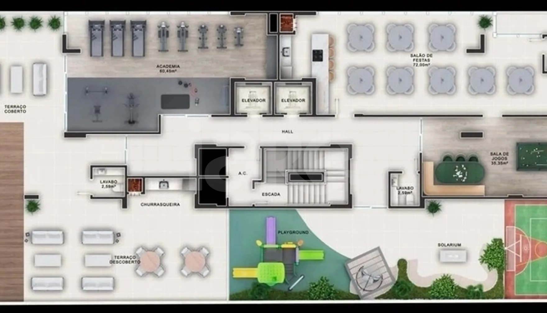 Planta — Pavimento lazer