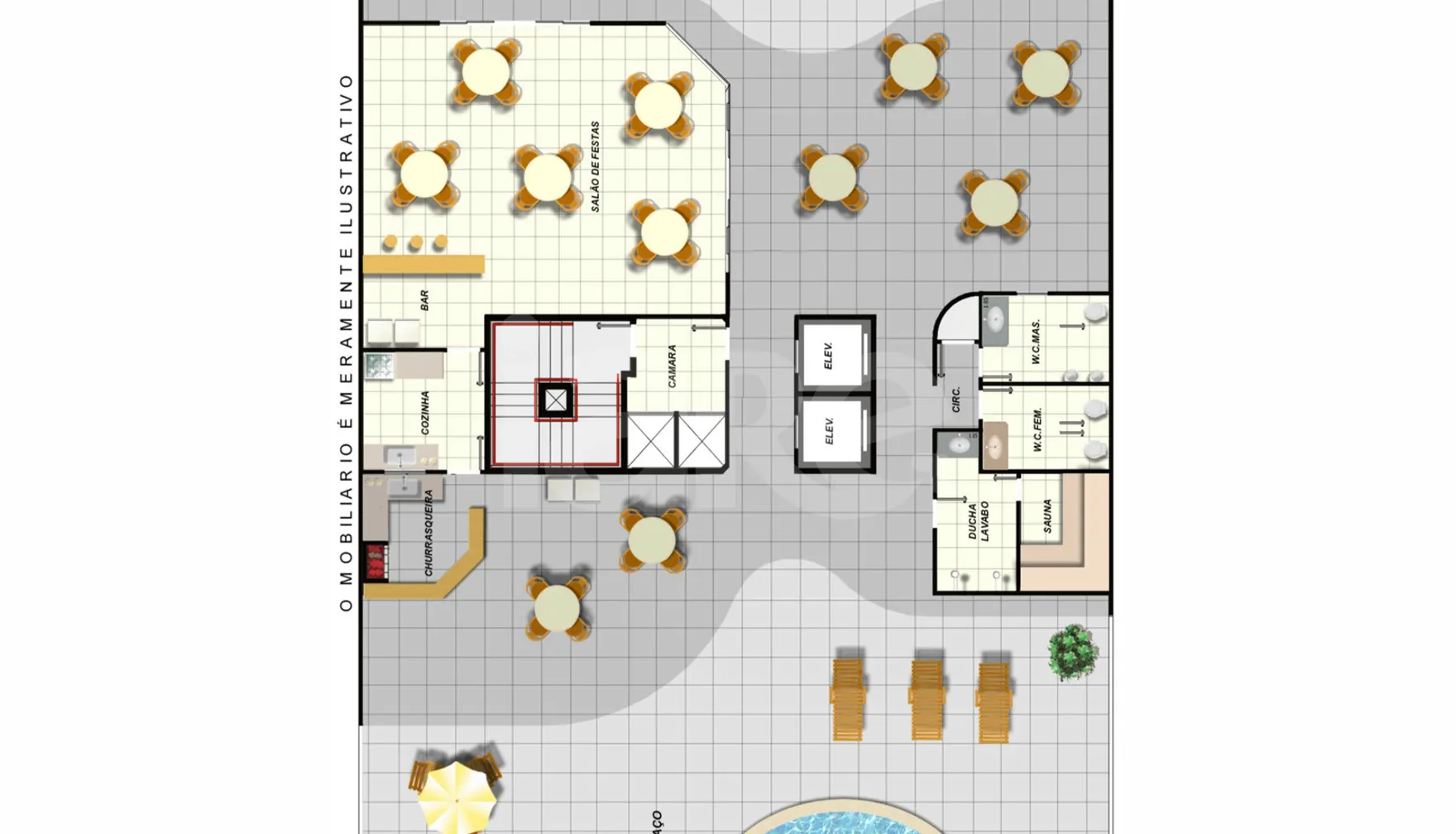 Planta — Pavimento lazer