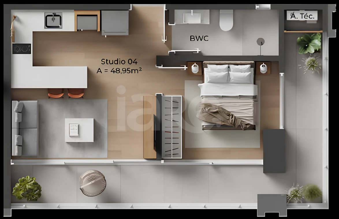 Planta — Garden 68 m²