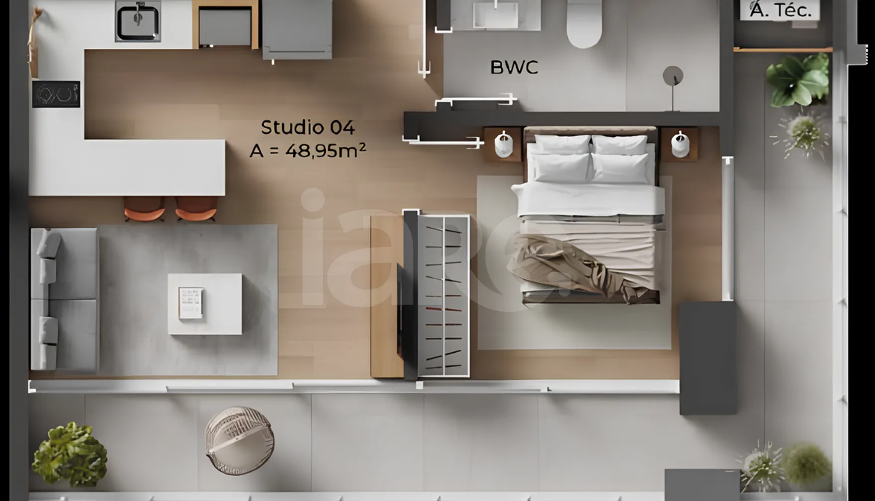 Planta — Garden 68 m²