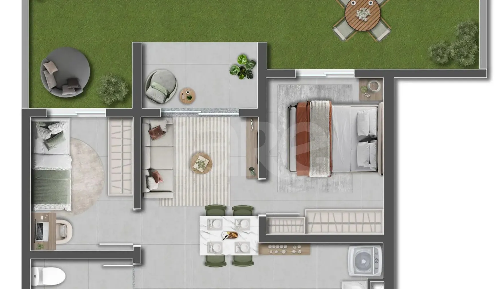 Planta — Garden 65,2 m²