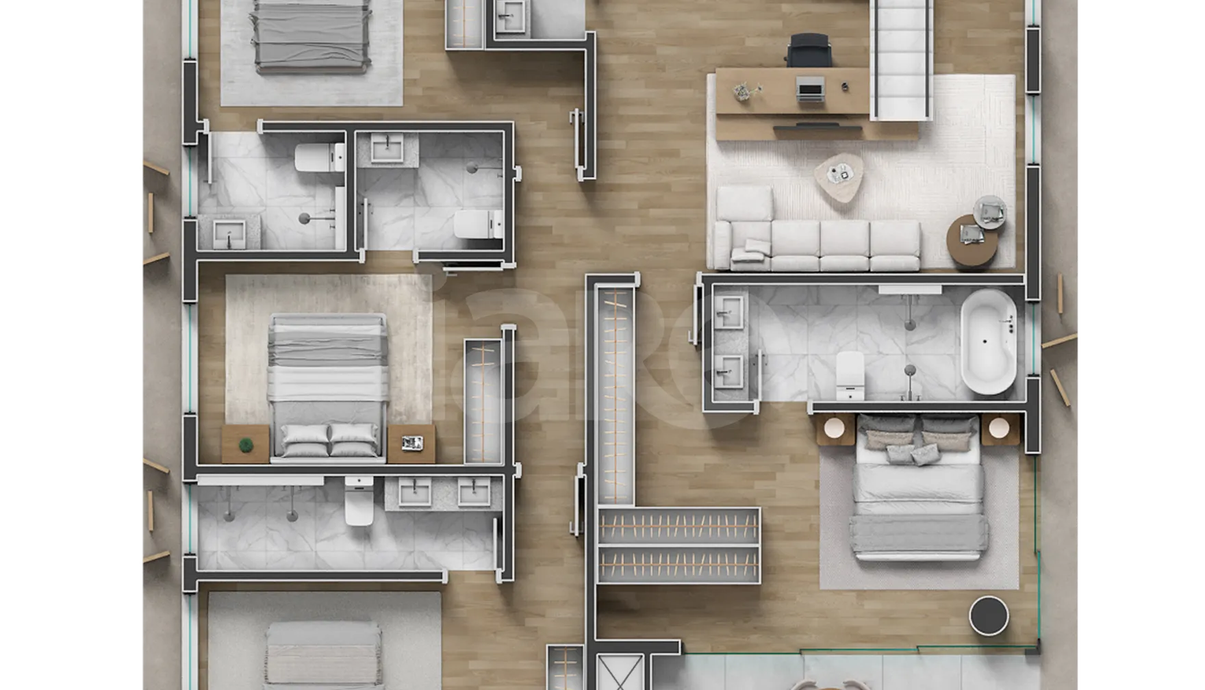 Planta — Cobertura Duplex 247,53 m²