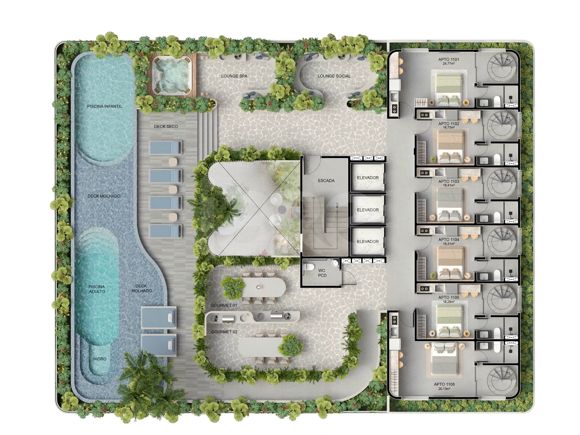 Planta — Pavimento rooftop