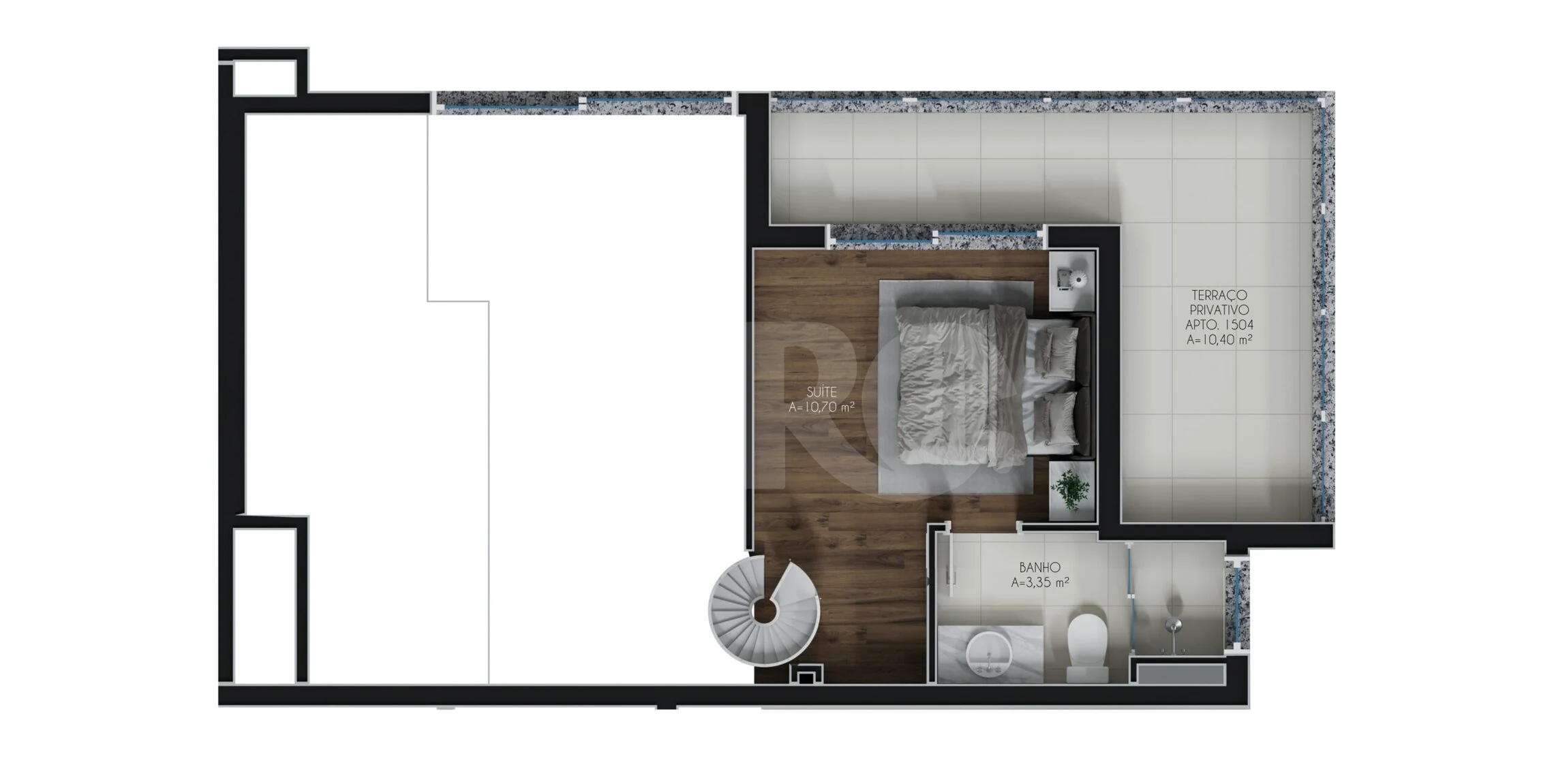Planta — Cobertura Duplex 93 m²