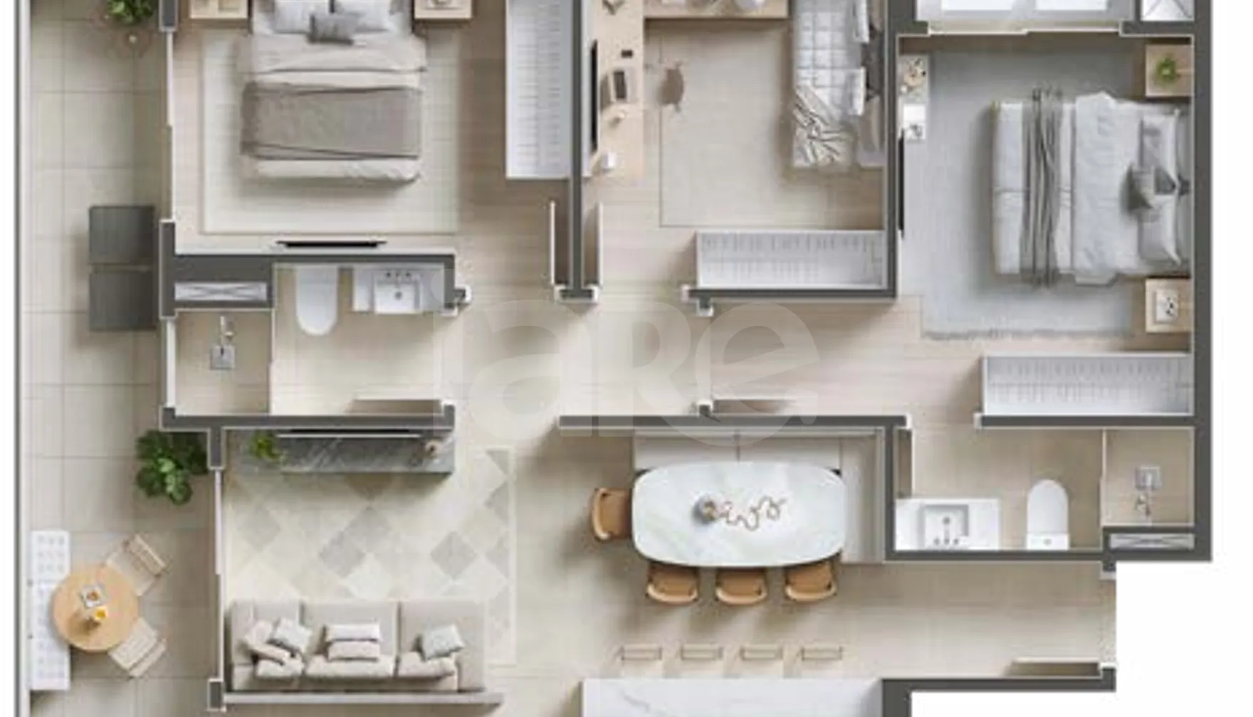 Planta — Apartamento 95,65 m²