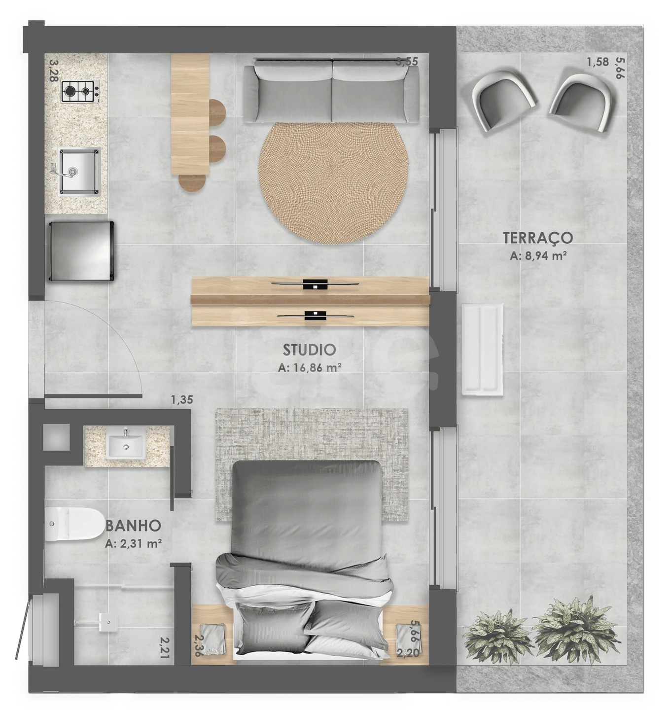 Planta — Garden 33,51 m²