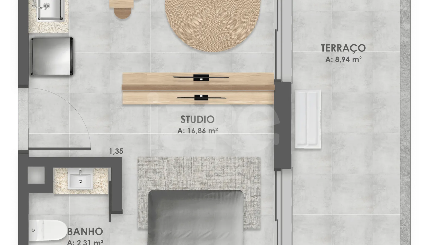 Planta — Garden 33,51 m²