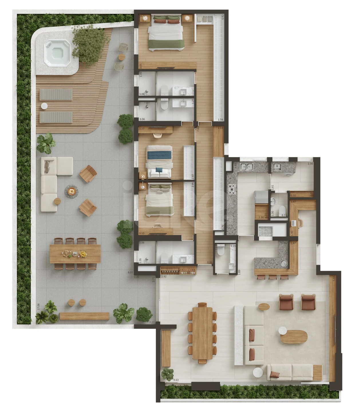 Planta — Garden 293,84 m²