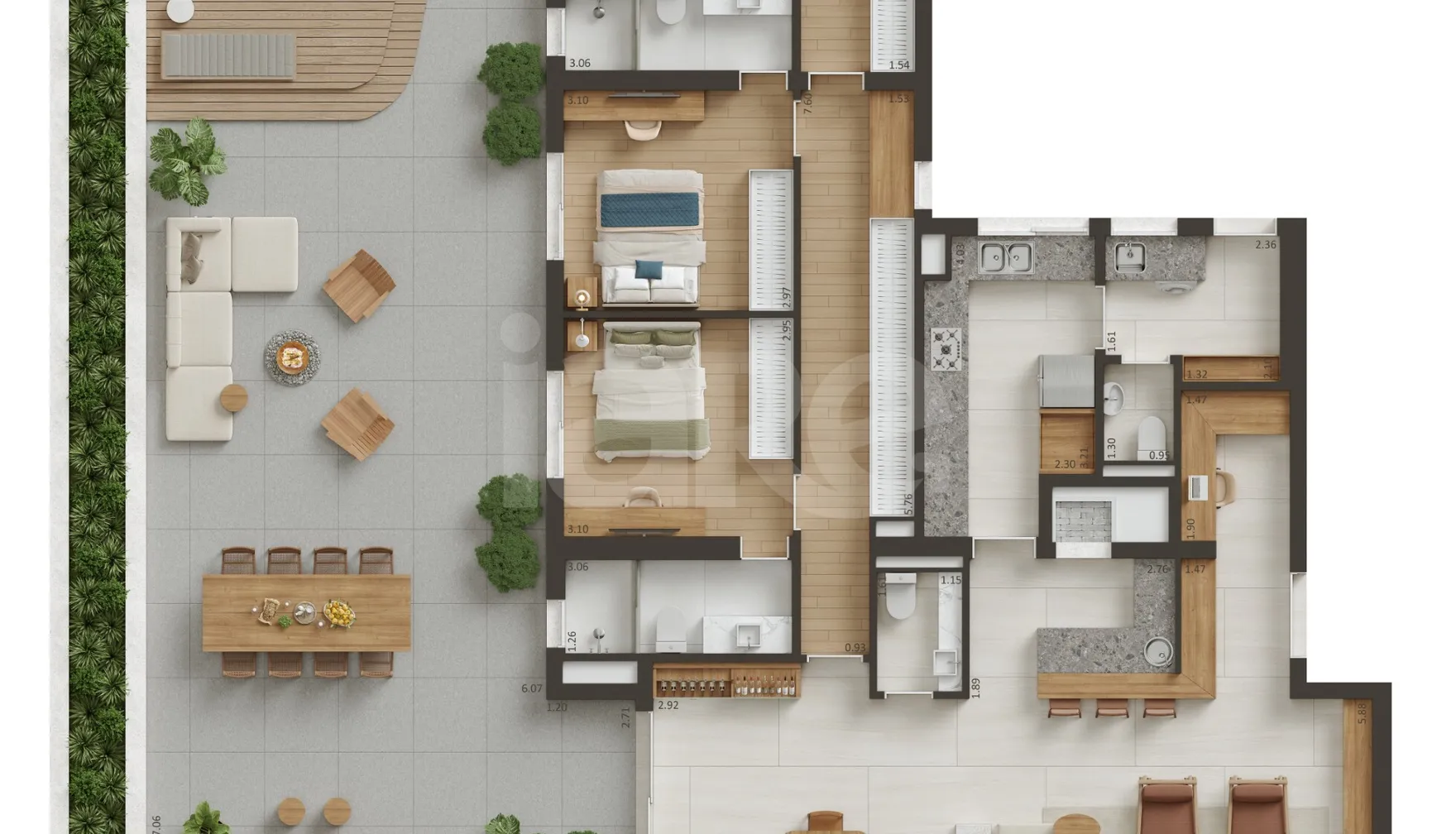 Planta — Garden 293,84 m²