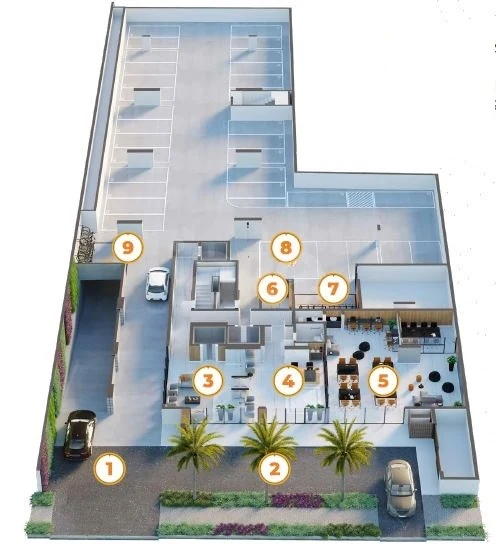 Planta — Pavimento 1º andar