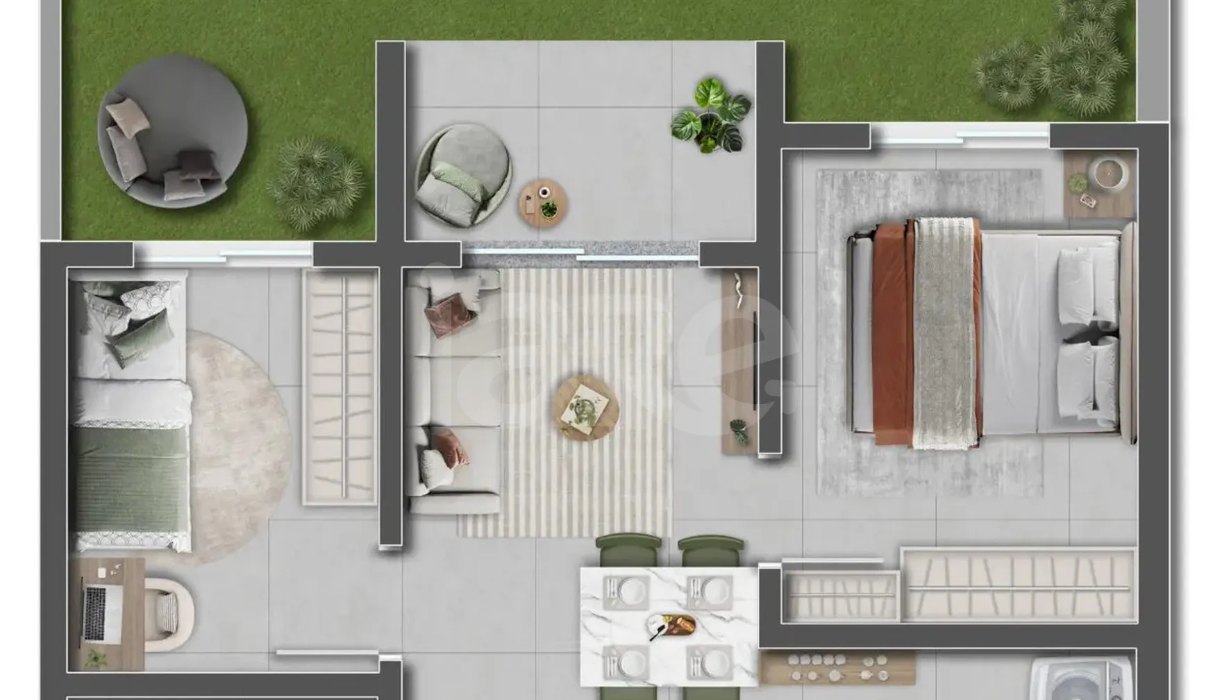 Planta — Garden 70,72 m²