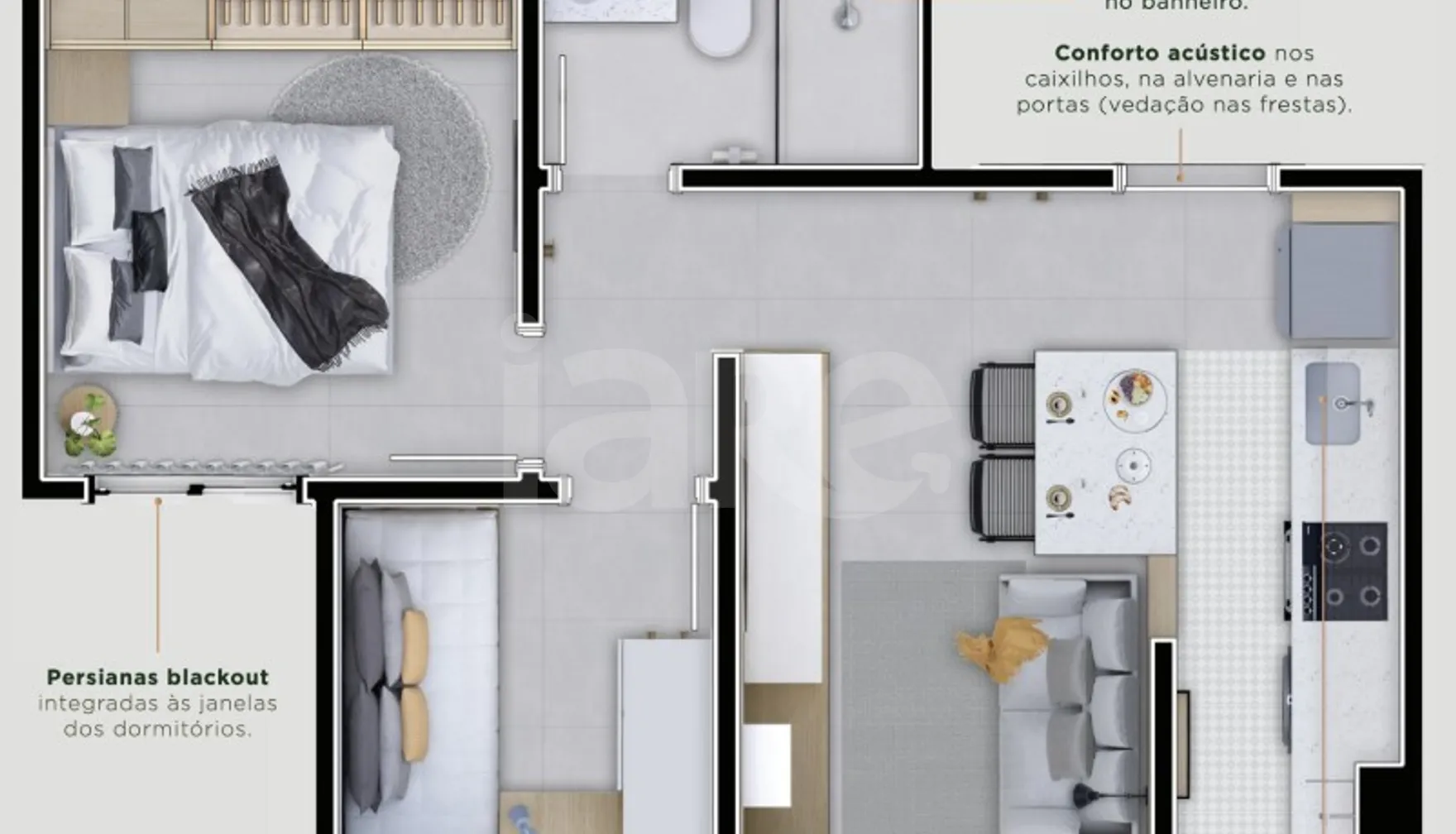 Planta — Apartamento 35 m²