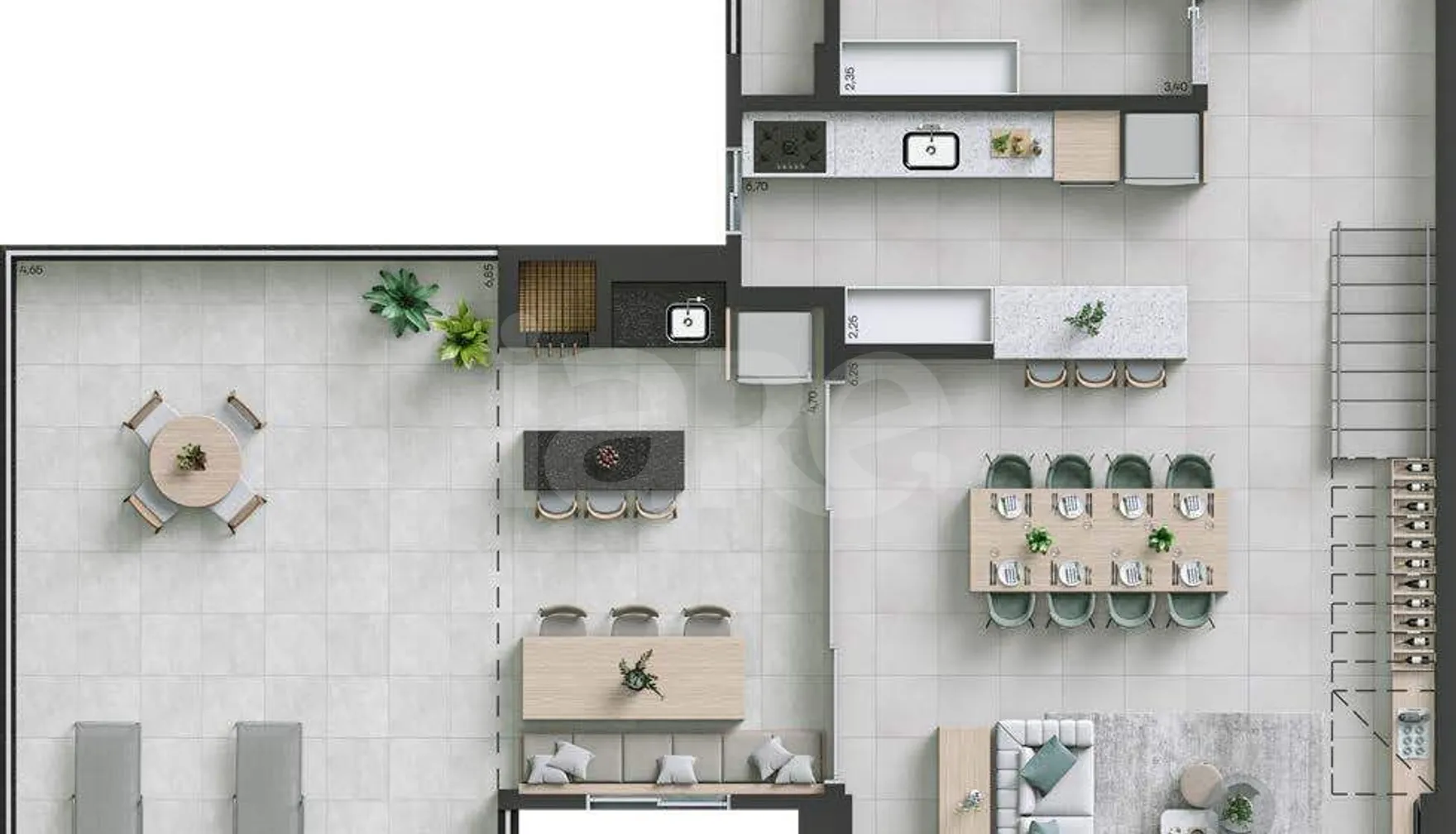 Planta — Cobertura Duplex 212,78 m²