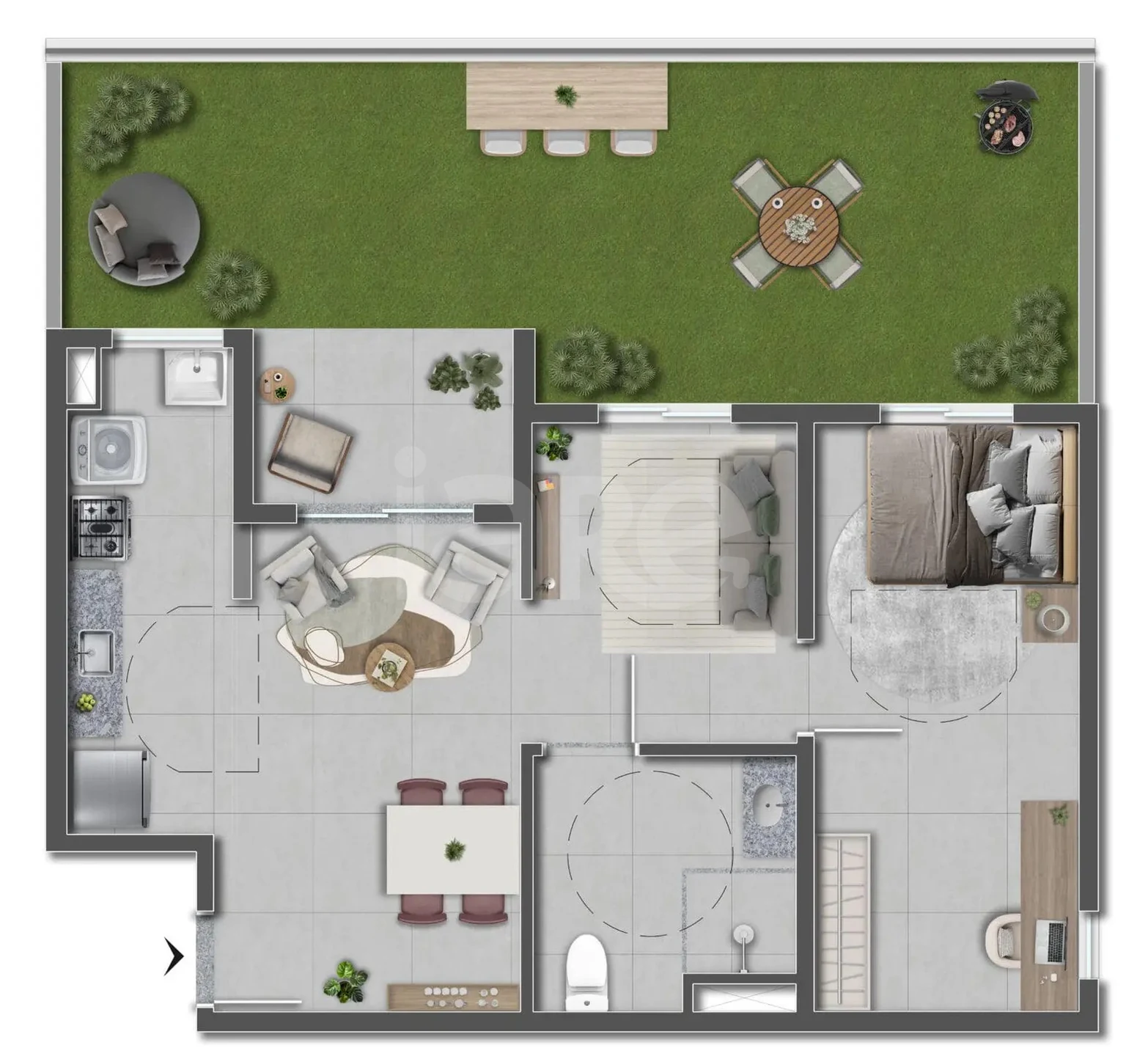 Planta — Garden 83,22 m²