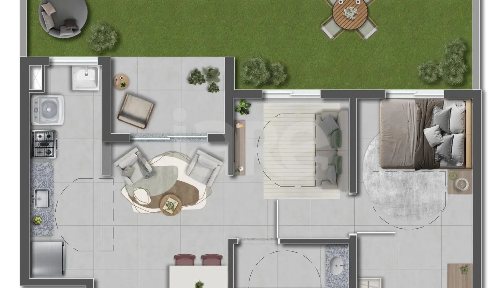 Planta — Garden 83,22 m²