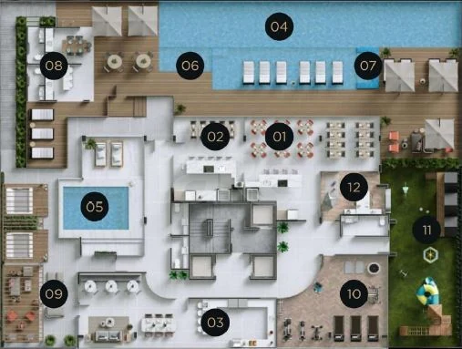 Planta — Pavimento lazer