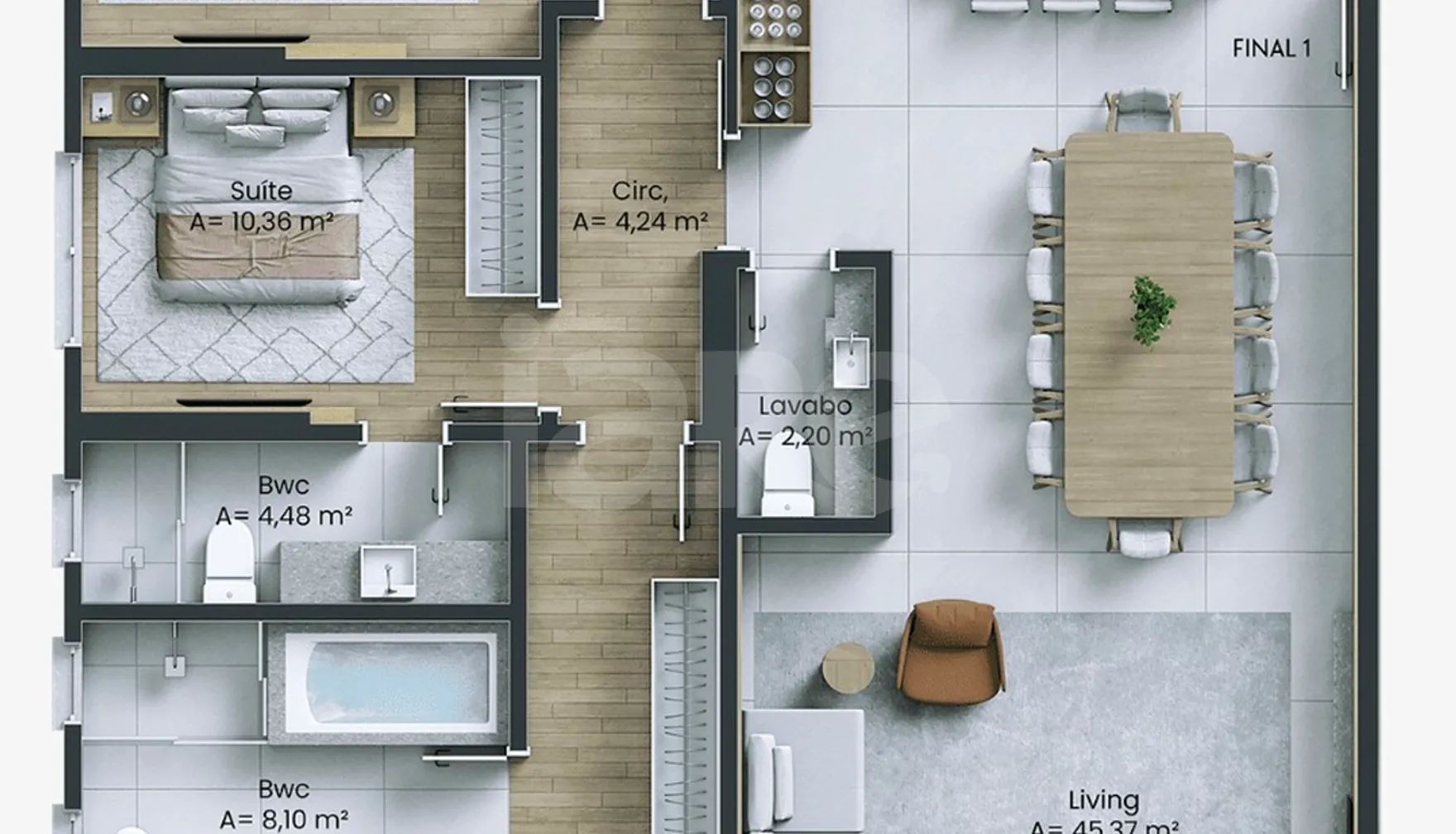 Planta — Apartamento 179,09 m²