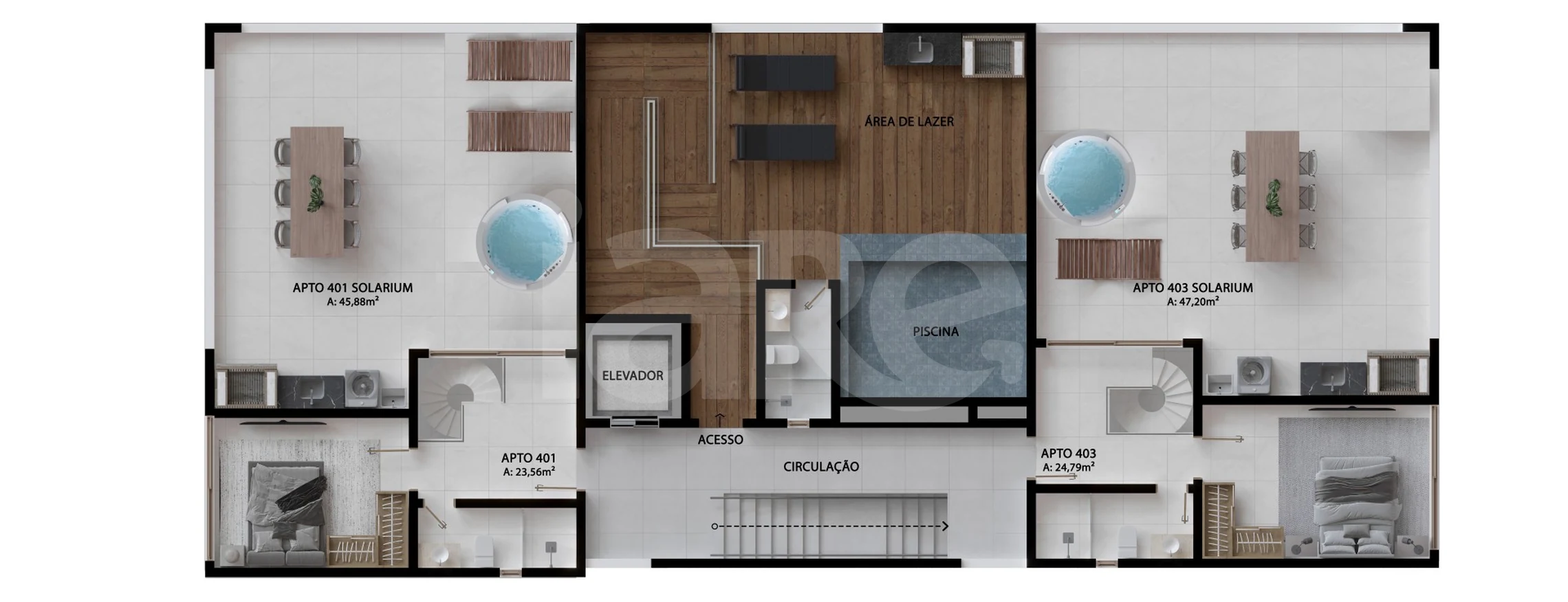 Planta — Pavimento rooftop