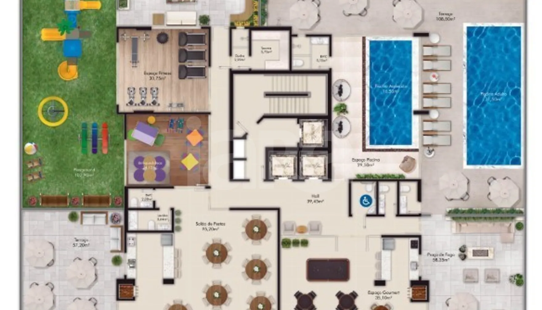 Planta — Pavimento lazer